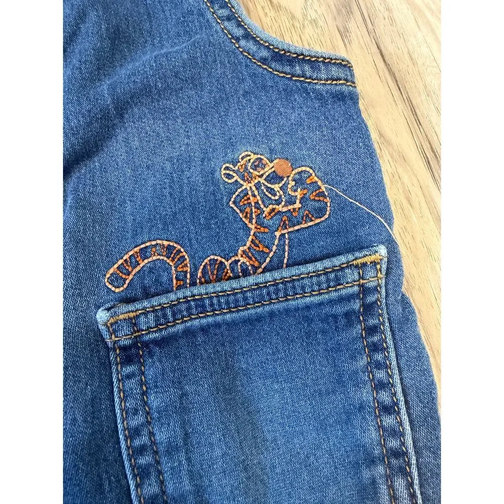 OshKosh B'gosh unisex 3 Month Blue Denim Overall One-Piece Winnie The Pooh Bear